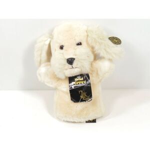 Vintage 24k Polar Puff Cream Dog Puppy Hand Puppet Collectable NWT